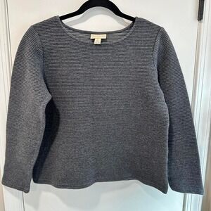 Appleseed's grey long sleeve ribbed‎ top size Medium